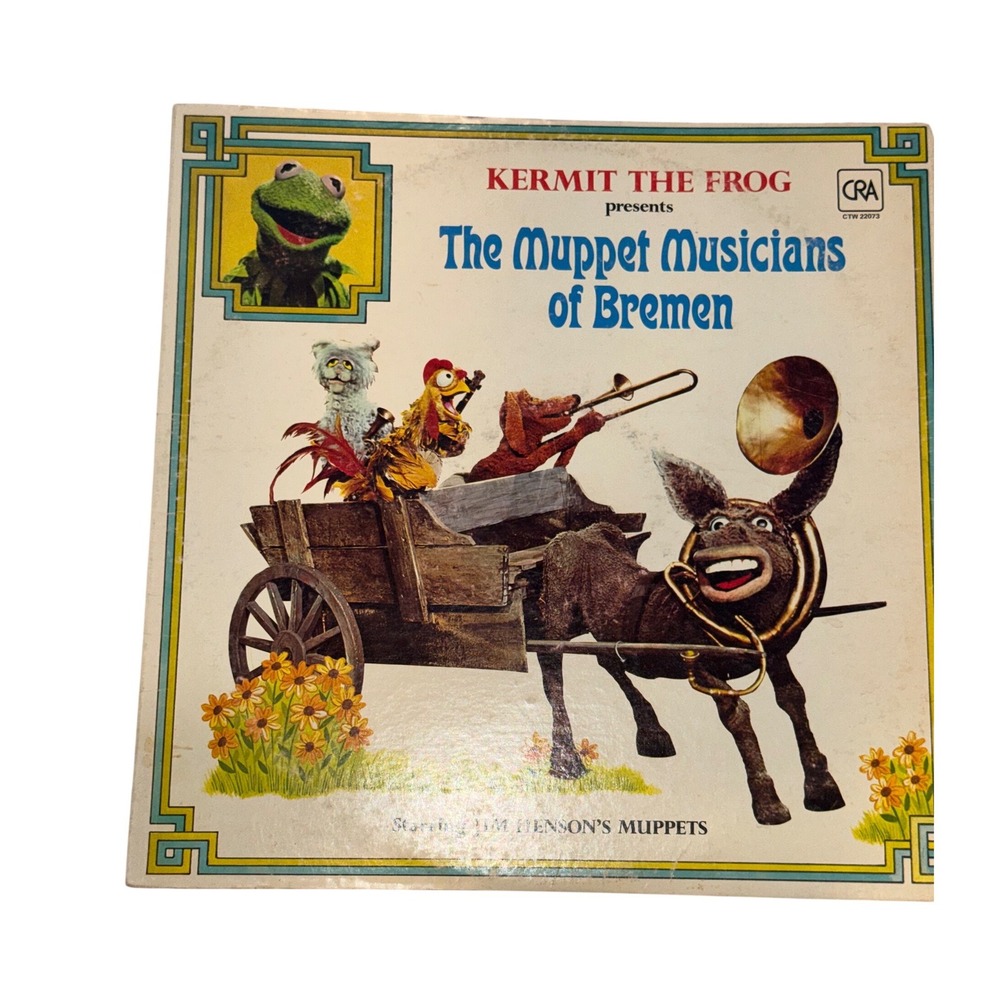 The Muppet Musicians of Bremen Vinyl Record 1972 Jim Henson Kermit CTW 22073 LP